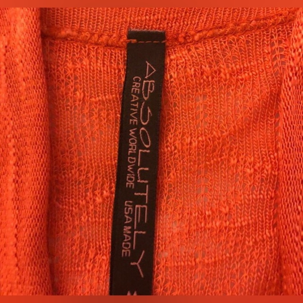 Coral Textured Open Front Light Cardigan Knit Absolutely Creative - M Medium - Picture 2 of 2